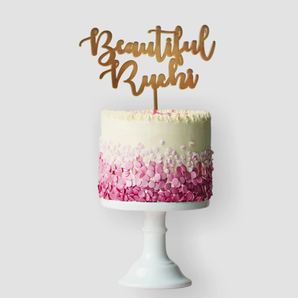 Personalized Beautiful name cake topper